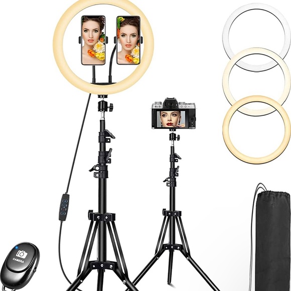 12" Ring Light with 67" Extendable Selfie Ring Light - Picture 2 of 5